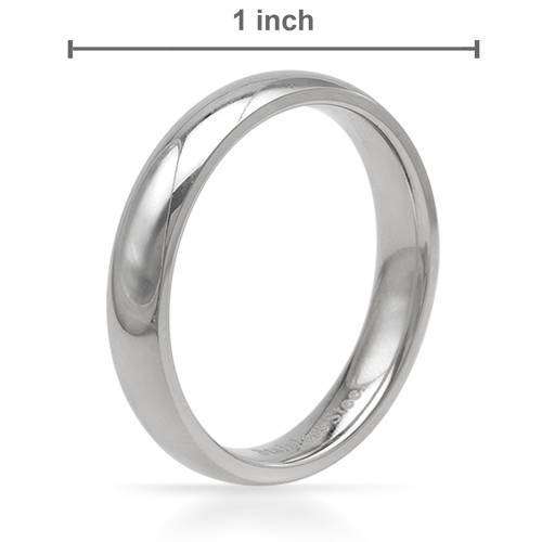 Men`s Metallic Stainless Steel Wedding Band- Size 12