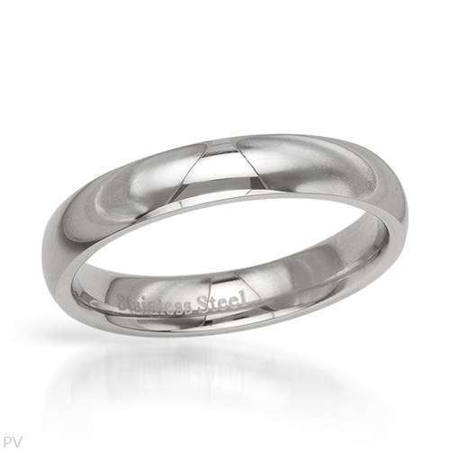 Men`s Metallic Stainless Steel Wedding Band- Size 12