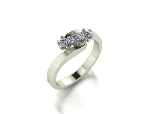 CD DESIGNER JEWELRY* 0.33ctw 3 Stone Diamond Ring- Size 8.5