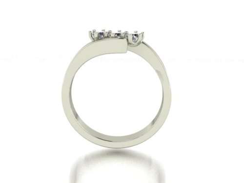CD DESIGNER JEWELRY* 0.33ctw 3 Stone Diamond Ring- Size 8.5