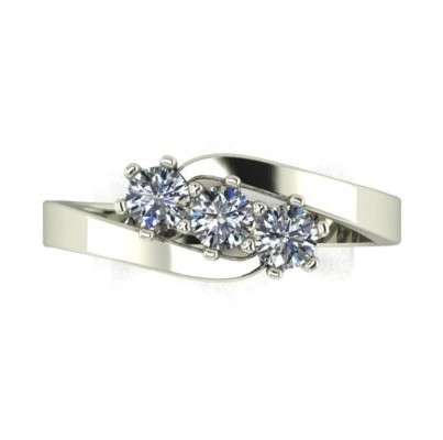 CD DESIGNER JEWELRY* 0.33ctw 3 Stone Diamond Ring- Size 8.5