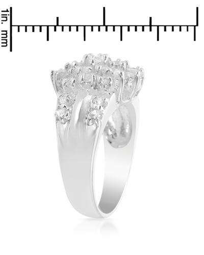 Cluster CZ Ring in Silver- Size 6.5