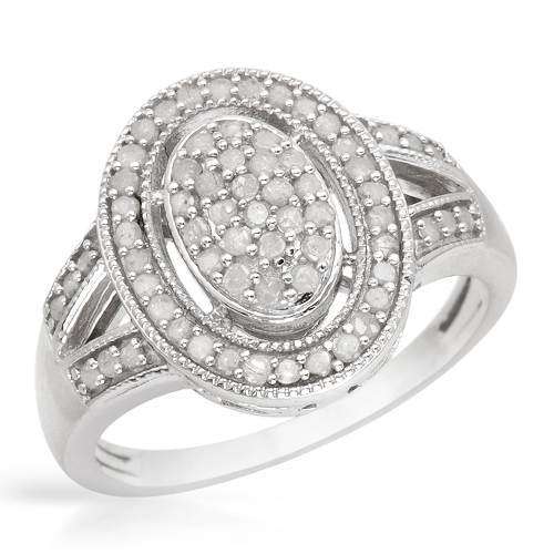 0.46ctw Diamond Cluster Ring