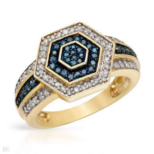 Diamond Cluster Ring in 10K Yellow Gold