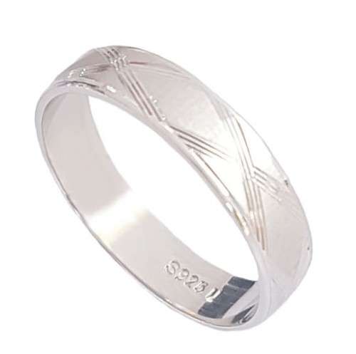 5mm 925 Sterling Silver Men's Ring- Size V