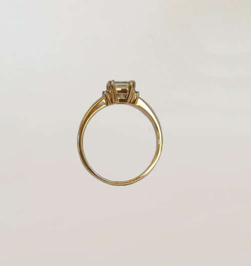 *CD DESIGNER JEWELRY* 1.587ct Moissanite and Diamond Ring in 9k Yellow Gold