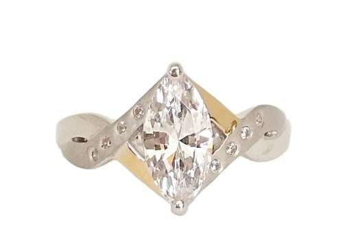 *CD DESIGNER JEWELRY*2.08ct Engagement Style Ring in 925 Sterling Silver - 9ct Finish-Size 8.5