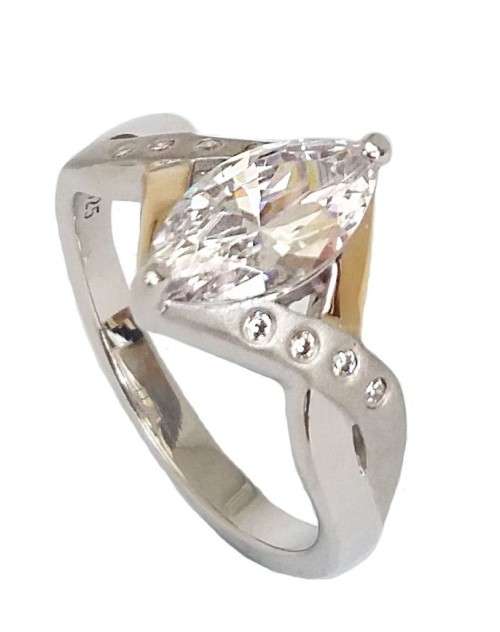 *CD DESIGNER JEWELRY*2.08ct Engagement Style Ring in 925 Sterling Silver - 9ct Finish-Size 8.5