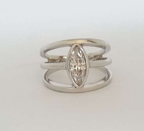 **CD DESIGNER JEWELRY** 4ct Marquise cut simulated diamond- Size O