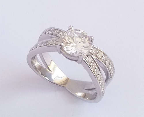 **CD DESIGNER JEWELRY**925 Sterling Silver**1.50ct Solitiare- Size 7.75/P