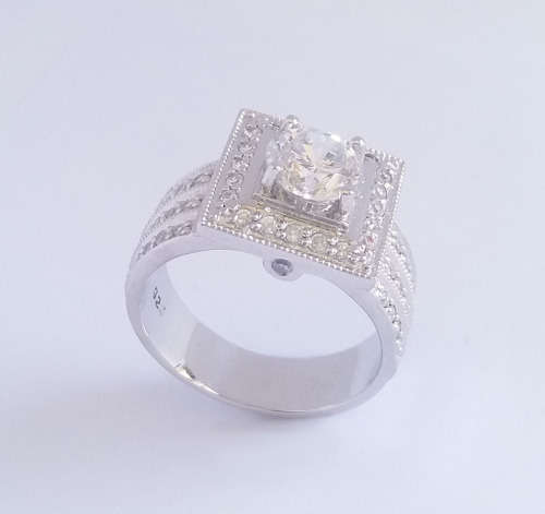 **CD DESIGNER JEWELRY** 925 Sterling Silver 1.51ctw CZ Ring- Size 8