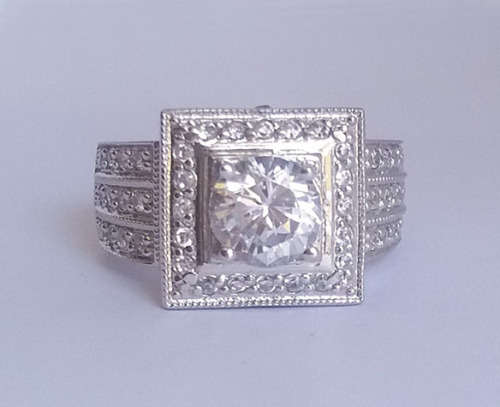 **CD DESIGNER JEWELRY** 925 Sterling Silver 1.51ctw CZ Ring- Size 8