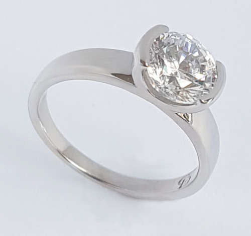 *CD DESIGNER JEWELRY*2.00ct Cubic Zirconia Ring in 925 Sterling Silver- Size 8.5