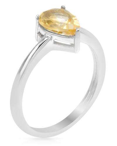 0.96ct Natural Citrine Ring in 925 Sterling Silver