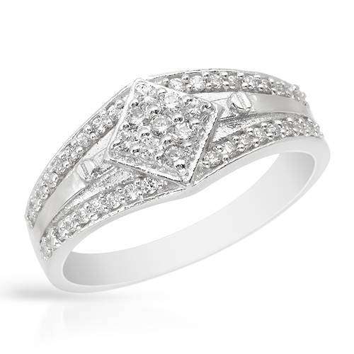1.17ctw CubicZirconia Ring in Silver- Size 8.5