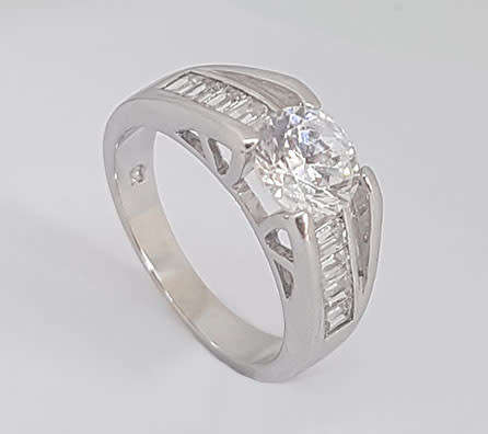 1.40ct Costume CZ Dress Ring- Size 7, 8