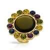 Multi Colour Base Metal Cocktail Ring- Size 6.5