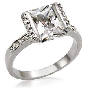 Emerald Cut Cubic Zirconia Ring Size 7-10
