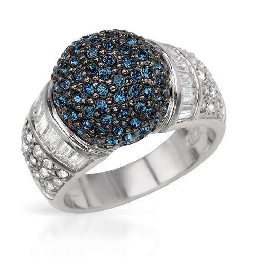 3.25ctw CZ Dress Ring in Silver- Size 7