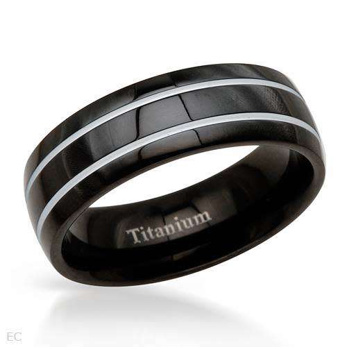 Men`s Titanium Two-tone Band- Size 10