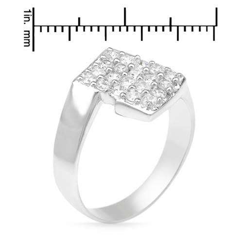 2.00ctw Cubic Zirconia Cluster Ring in 925 Sterling Silver- Size 8.5