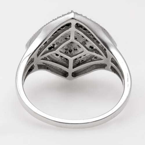 Natural Diamond Ring in 925 Sterling Silver