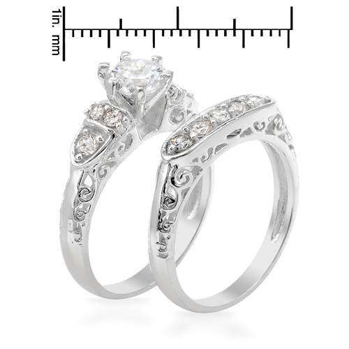 2.70ctw Cubic Zirconia Engagement Ring in 925 Sterling Silver- Size 7