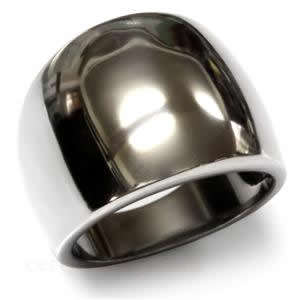 Broad Stainless Steel Dome Ring Size 8/ 10