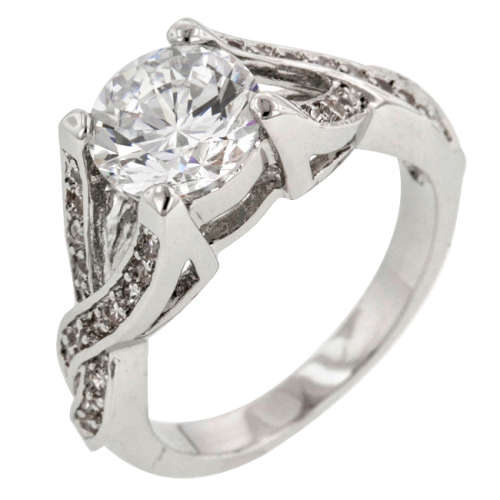 2.32ctw Cubic Zirconia Cocktail Ring- Size 6-10