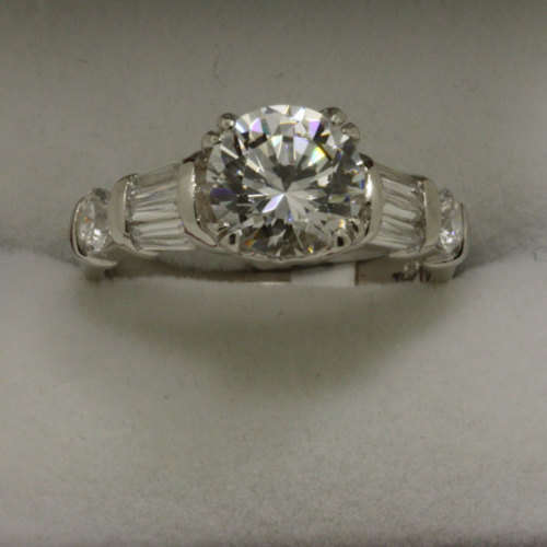 925 Sterling Silver 2.75ct CZ  Ring Size 9, 10