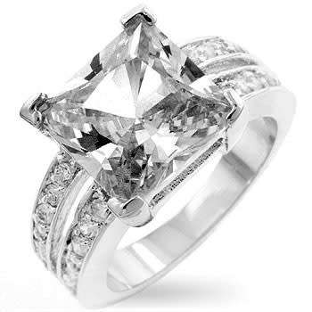 7.4ctw Simulated Diamond Engagement Style Ring- Size 5,7,9,10