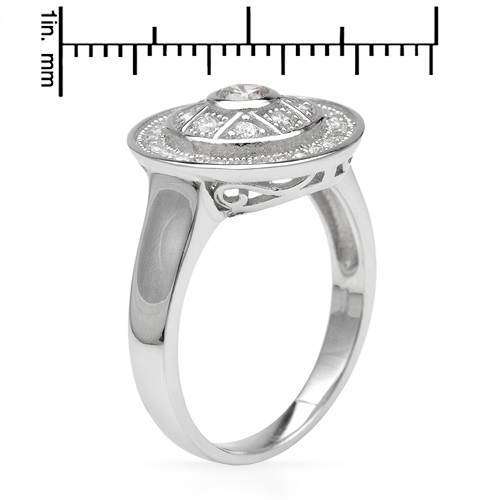 CZ Cluster Ring in 925 Sterling Silver- Size 8