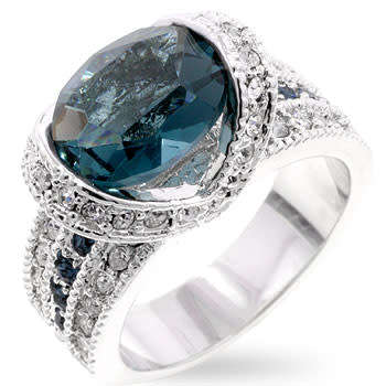 Greenish Blue Ovaline Dress Ring**Sizes 5/9/10**