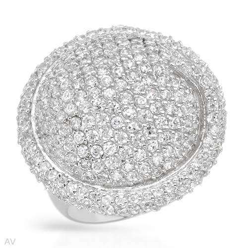 CubicZirconia Dress Ring in 925 Sterling Silver- Size 8