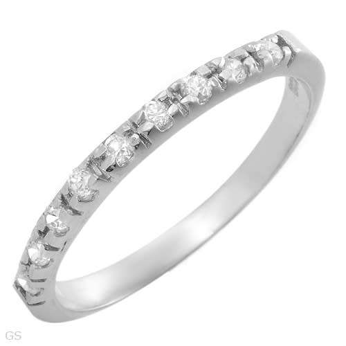 925 Sterling Silver Half Eternity ring- Size 8 / 10.5