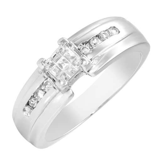1.30ctw CZ Princess Ring- Size 7.5 / 8