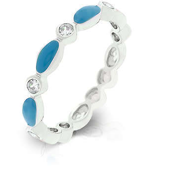 Blue Enamel stackable Costume Ring- Size 7/ 8