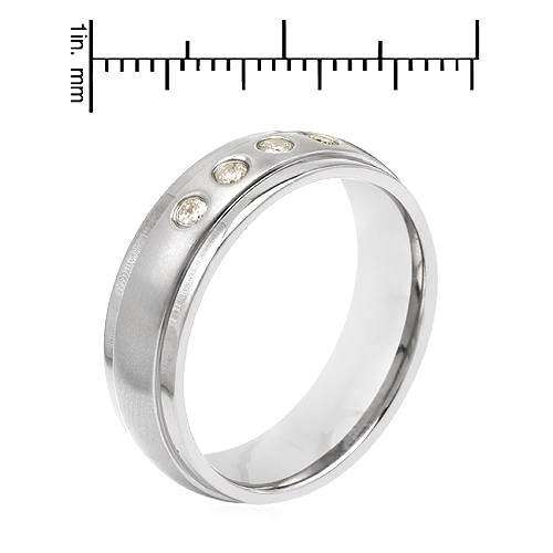 0.15ctw Diamond Titanium Band- Size 10