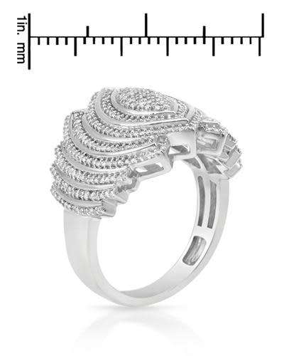 0.25ctw Natural Diamond Cluster Ring in 925 Sterling Silver