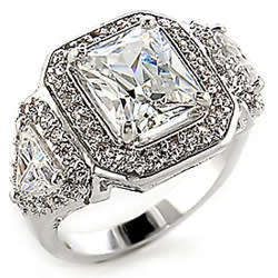 Clear CubicZirconia  Ring- Size 7, 9
