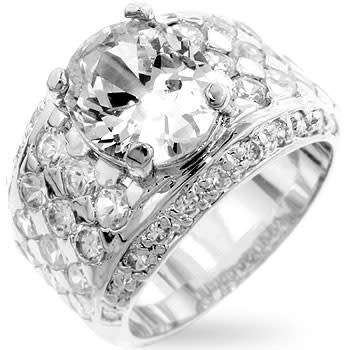 Cubic Zirconia Dress Ring  Size 11/12