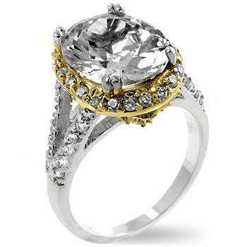 Costume Ring in two-tone - Sze 6.5