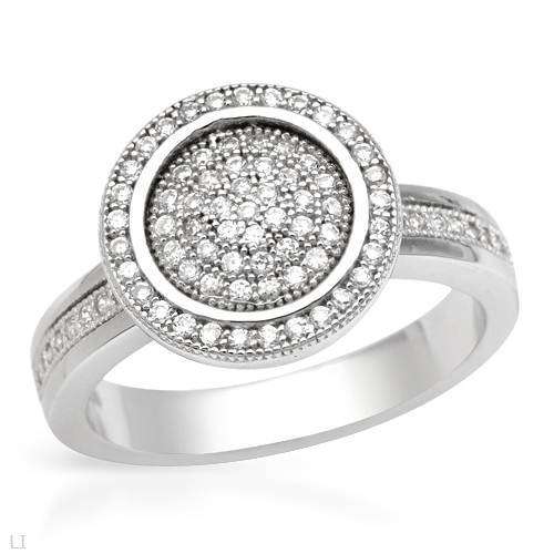 5.8 grams CZ Engagement Ring in 925 Sterling Silver- Size 7.5