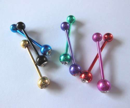 Crystal Tongue Bar Ring *****INCL SHIPPING*****