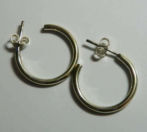 925 Sterling Silver 20mm Hoop Earrings