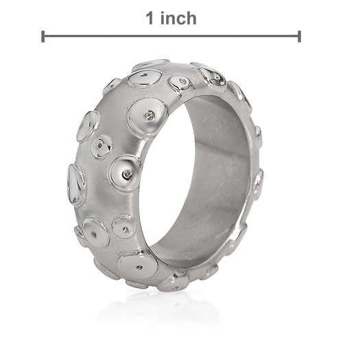 Men`s Stainless Steel Two-tone Ring- Size 9