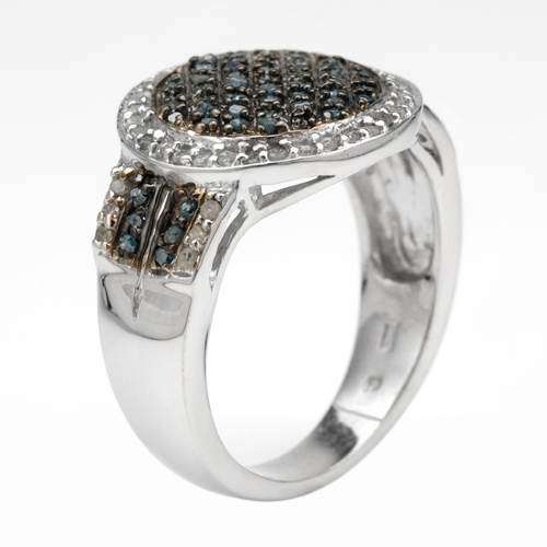 0.53ctw Natural Diamond Ring in 925 Sterling Silver