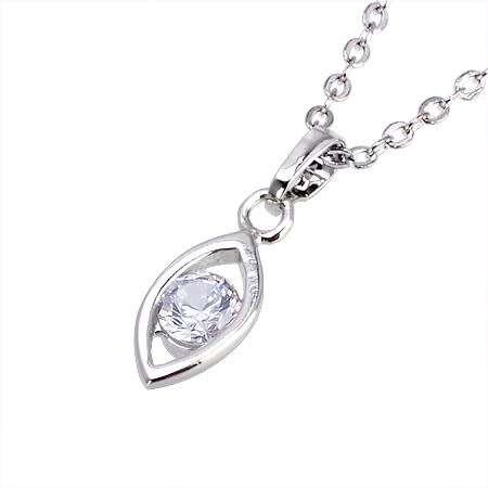 Round Cut CubicZirconia Pendant- With Free Chain