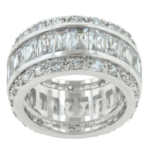 8.8ctw Cubic Zirconia Costume Eternity Band- Size 8/ 9 /10