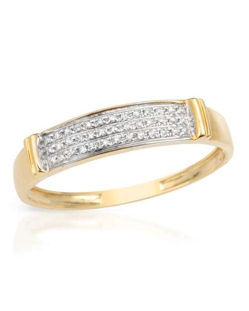 0.076ctw Natural Diamond Band in 10K Yellow Gold